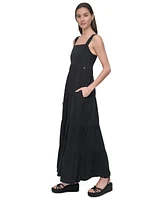 Dkny Jeans Women's Cotton Tiered Maxi Dress