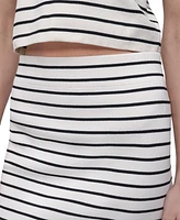 Dkny Jeans Women's Striped Midi-Length Pencil Skirt - IVK