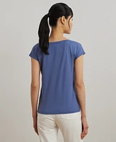 Lauren Ralph Petite Cotton-Blend Jersey Graphic Tee