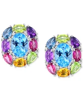 Effy Multi-Gemstone Stud Earrings (14-5/8 ct. t.w.) in Sterling Silver