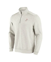 Tommy Bahama Men's Cream Los Angeles Dodgers Sport Tobago Bay Tri-Blend Half-Zip Sweatshirt