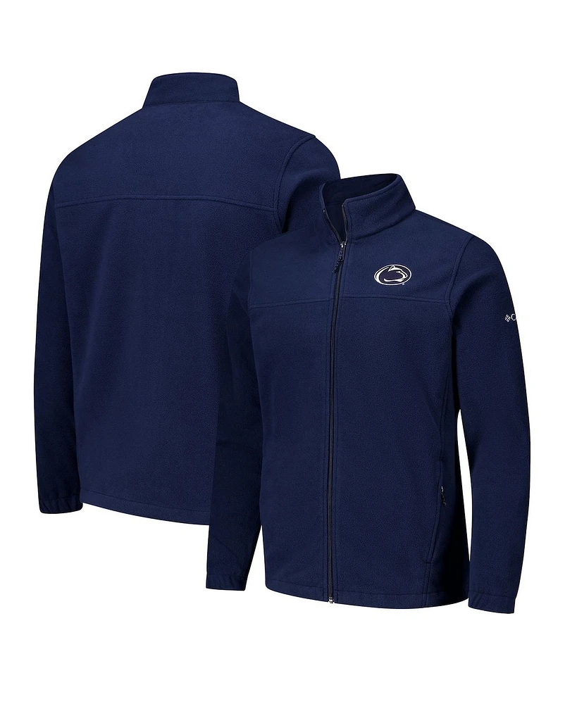 Columbia Men's Navy Penn State Nittany Lions Flanker Iii Fleece Team Full Zip Jacket
