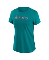 Nike Women's Aqua Seattle Mariners Wordmark T-Shirt