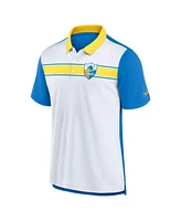 Nike Men's White/Powder Blue Los Angeles Chargers Rewind Pique Polo Shirt