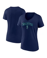 Fanatics Women's Navy Seattle Mariners Shine Bright V-Neck T-Shirt