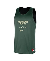Nike Men's Hunter Green/Black Milwaukee Bucks Courtside Reversible Mesh Practice Jersey
