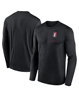 Nike Men's Black Stanford Cardinal Primary Stack Legend Long Sleeve T-Shirt