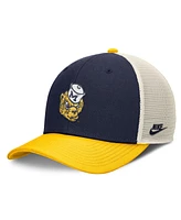 Nike Men's Navy/Maize Michigan Wolverines Performance Rise Adjustable Trucker Hat