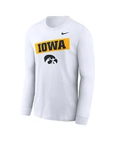 Nike Men's White Iowa Hawkeyes Two-Hit Classic Location Long Sleeve T-Shirt