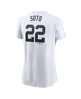Nike Women's Juan Soto White New York Yankees Fuse Name Number T-Shirt