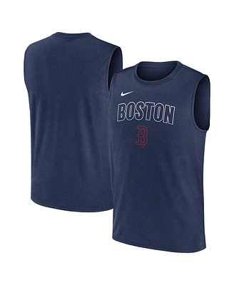 Nike Men's Navy Boston Red Sox Knockout Performance Muscle Tank Top