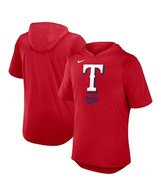 Nike Men's Red Texas Rangers Tri-Blend Performance Hoodie T-Shirt