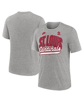 Nike Men's Heather Gray St. Louis Cardinals Cooperstown Collection Retro Tri-Blend T-Shirt