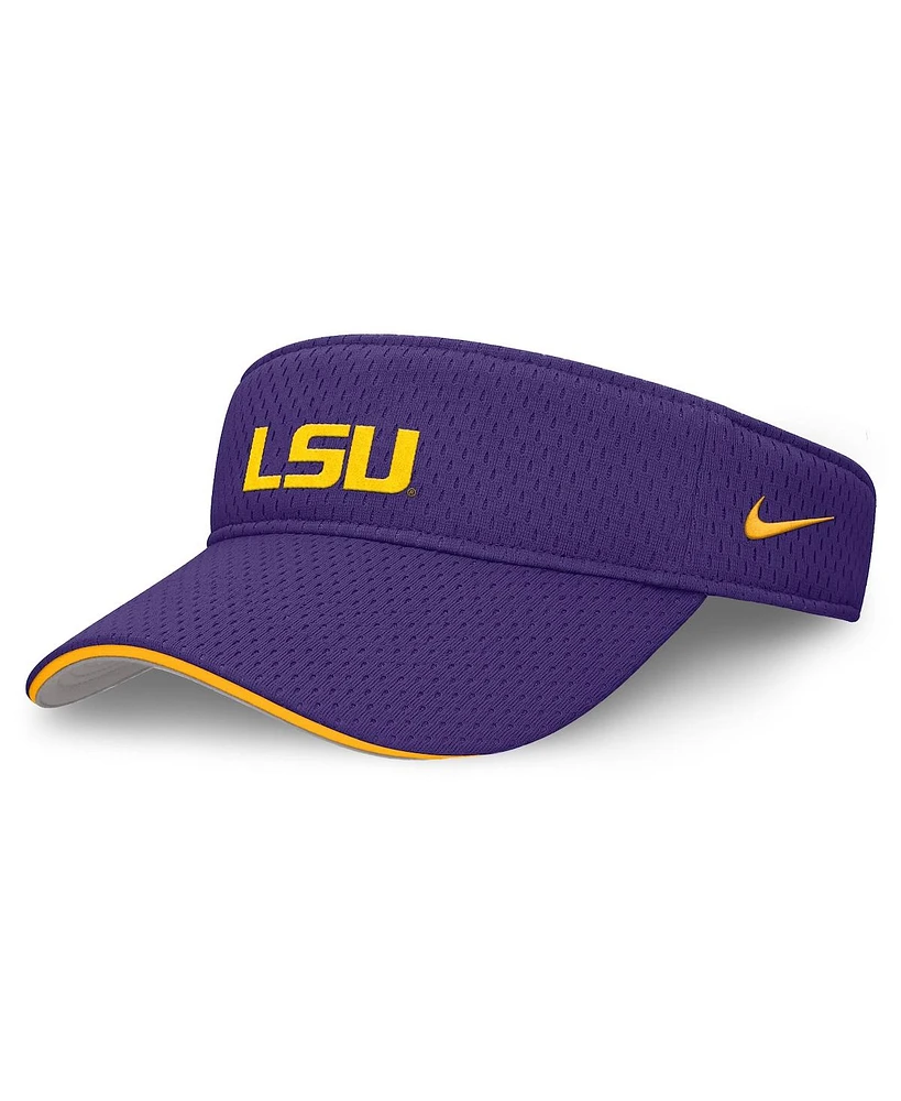 Nike Men's and Women's Purple Lsu Tigers 2025 Dugout Softball Ace Performance Adjustable Visor Hat
