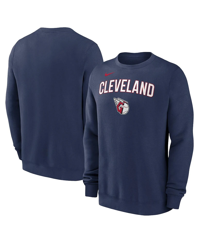 Nike Men's Navy Cleveland Guardians Pullover Sweatshirt