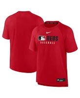Nike Men's Red Cincinnati Reds Authentic Collection Pregame Raglan Performance T-Shirt