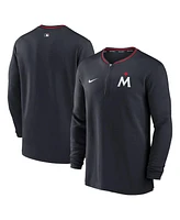 Nike Men's Navy Minnesota Twins Authentic Collection Performance Half-Zip Top