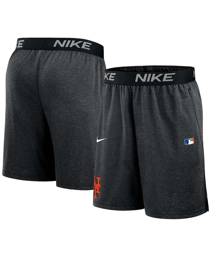 Nike Men's Black New York Mets Authentic Collection Performance Knit Shorts