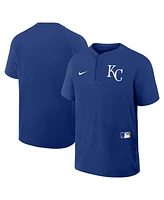 Nike Men's Royal Kansas City Royals Authentic Collection Raglan Short Sleeve Windshirt