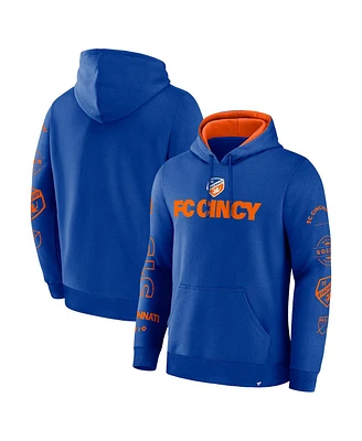 Fanatics Men's Royal Fc Cincinnati Penalty Kick Legacy Pullover Hoodie