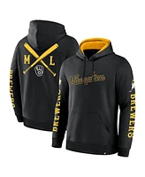 Fanatics Men's Black Milwaukee Brewers Big City Legacy Fleece Pullover Hoodie
