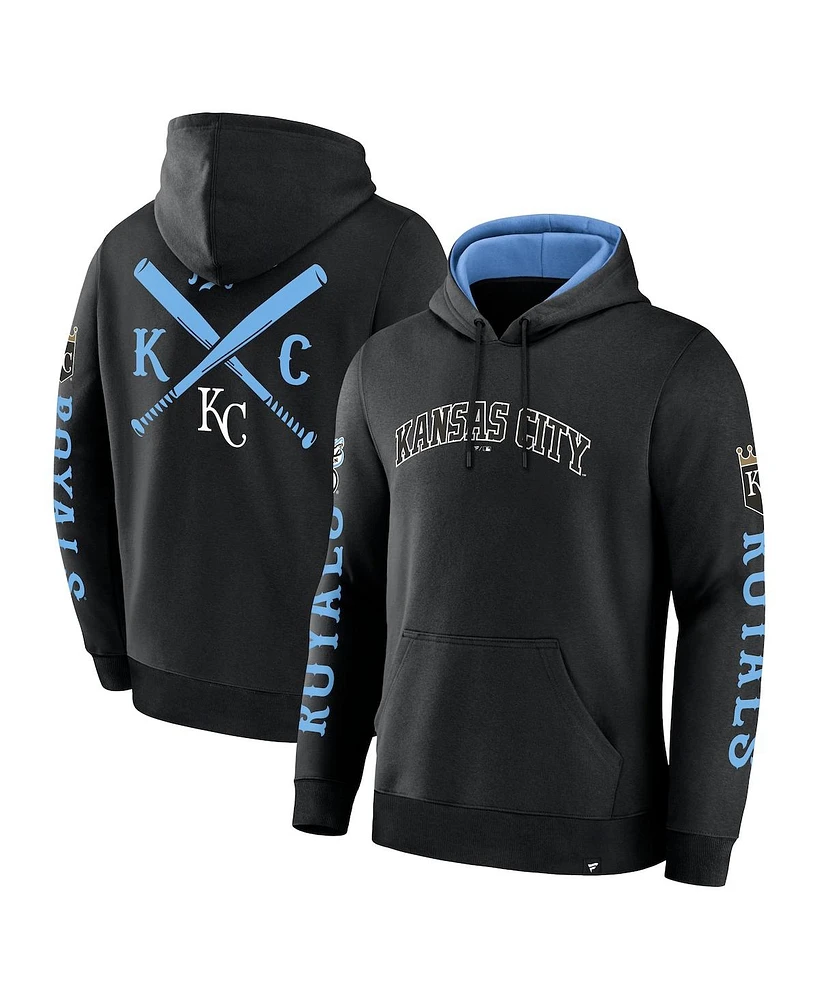 Fanatics Men's Black Kansas City Royals Big City Legacy Fleece Pullover Hoodie