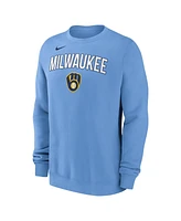 Nike Men's Powder Blue Milwaukee Brewers Pullover Sweatshirt