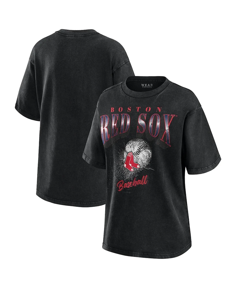 Wear by Erin Andrews Women's Charcoal Boston Red Sox Boyfriend T-Shirt
