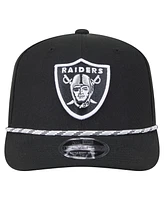 New Era Men's Black Las Vegas Raiders Gameday Multi Rope 9SEVENTY Stretch-Snap Hat