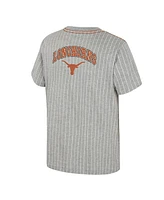 Colosseum Big Boys and Girls Heather Gray Texas Longhorns Airball Baseball T-Shirt