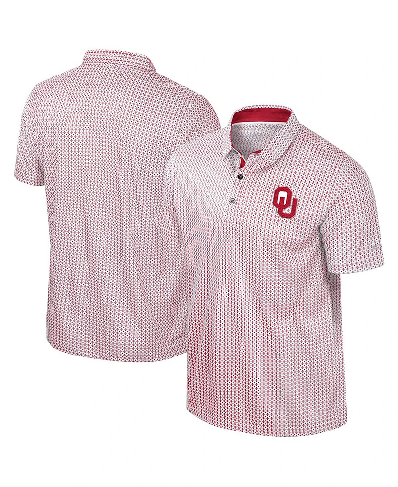 Colosseum Men's Crimson Oklahoma Sooners Big Tall Marty Rival Polo Shirt
