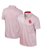 Colosseum Men's Crimson Oklahoma Sooners Big Tall Marty Rival Polo Shirt