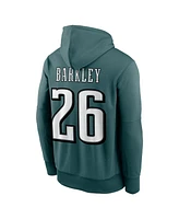 Nike Men's Saquon Barkley Midnight Green Philadelphia Eagles Player Name Number Performance Pullover Hoodie