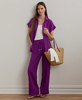 Lauren Ralph Petite Linen Wide-Leg Pants