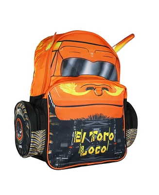 Monster Jam Backpack El Toro Loco Truck Crazy Bull 3D Character School Book Bag