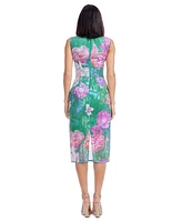Dress the Population Women's Claudette Floral-Print Sequin