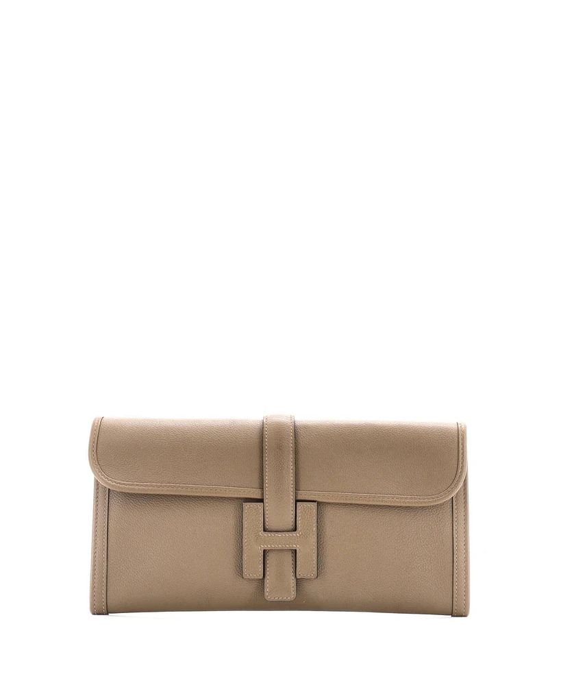 Pre-Owned Hermes 29 Jige Elan Clutch Evercolor