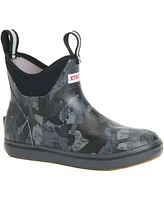Women's 6 Black Camo Ankle Deck Boot