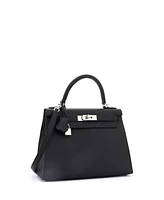 Pre-Owned HERMES Kelly Handbag Epsom with Palladium Hardware