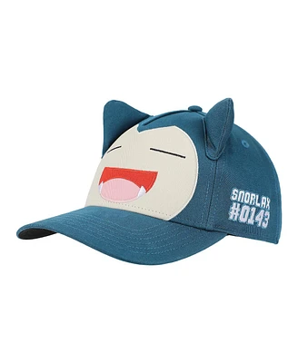 Pokemon Big Face Snorlax Adult Blue Traditional Adjustable Hat