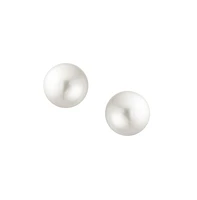 Bling Jewelry Fashion Simple Classic Black Grey White Pink Imitation Pearl Stud Ball Earrings .925 Sterling Silver