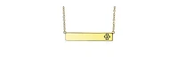 Bling Jewelry Ayllu Amulet Talisman Inspirational Heart Infinity Clover Love Luck Unity Sideways Bar Pendant Necklaces Yellow Gold Plated.925 Sterling