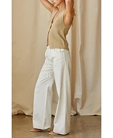 Crescent Women's Rena White Denim Pants