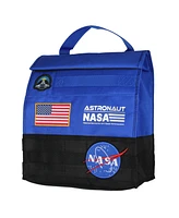 Nasa Astronaut Meatball Logo Insulated Roll Top Lunch Box Bag Tote With Embroidered Patches Details