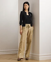 Lauren Ralph Wide-Leg 100% Linen Pants, Regular & Petite