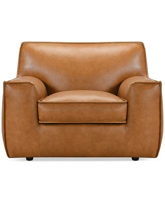 Glympton 44" Leather Arm Chair, Exclusively at Macy's
