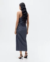 Mango Women's Gathered Details Asymmetrical Dress