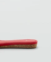 Mango Women's Patent Leather Effect Flat Sandals