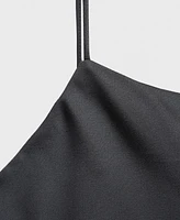 Mango Women's Straps Satin Nightgown Dress