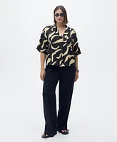 Mango Women's Printed Short-Sleeved Shirt